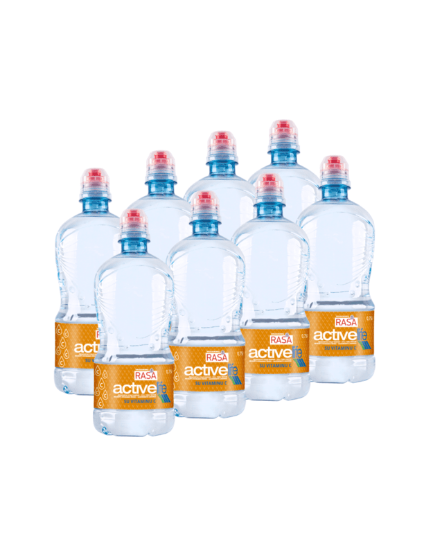 RASA ACTIVE LIFE stalo vanduo su vitaminu C 0,75L X 8 VNT.