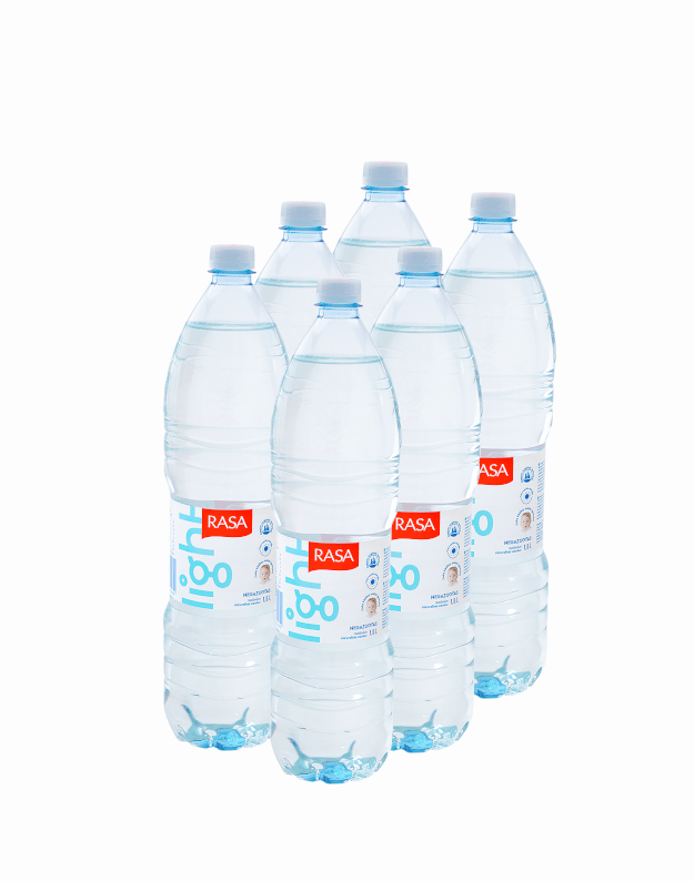 Rasa LIGHT natūralus negazuotas mineralinis vanduo, 1,5l x 6 vnt. (VNT KAINA 0,69 Eur)